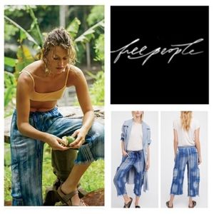 Free People Glory Days Striped Capri Pants